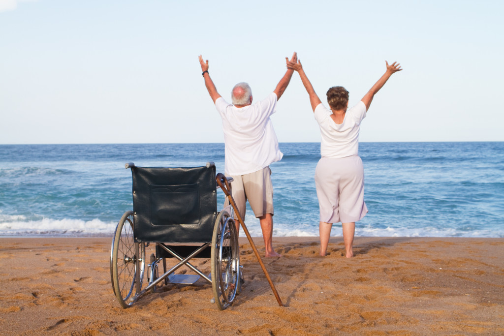 senior couple free from illness