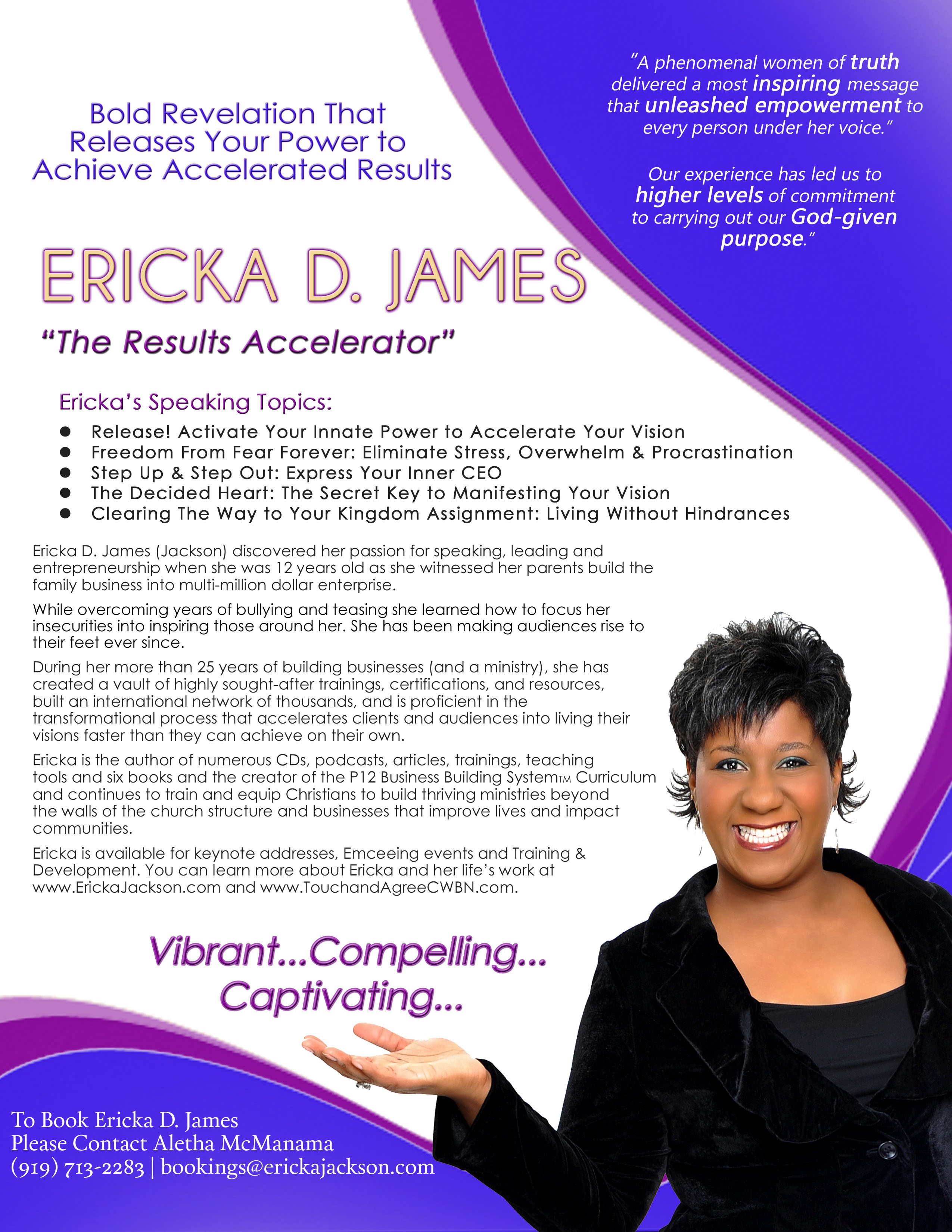 The Power of Vision Book - Ericka D. James, Talk Show Host, Trainer,  Prophetic Strategist