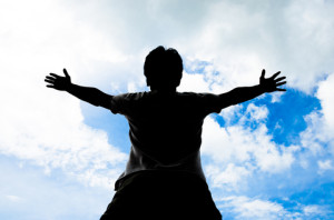 http://www.dreamstime.com/royalty-free-stock-photos-praisr-sky-background-man-lift-ut-his-hand-to-pray-praise-image33272398